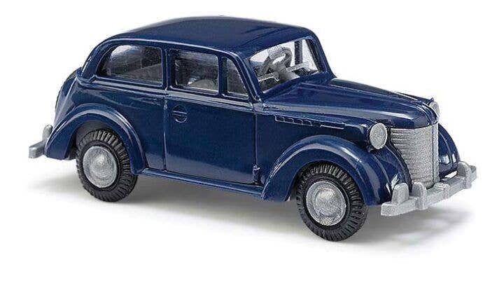 1938 Opel Olympia Sedan - Economy - Assembled -- Dark Blue, HO, Busch Gmbh & Co Kg 89105