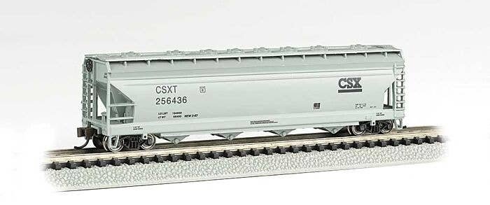 ACF 4-Bay Center-Flow Covered Hopper - Ready to Run -- CSX Transportation 256436, N, Bachmann Industries 17557
