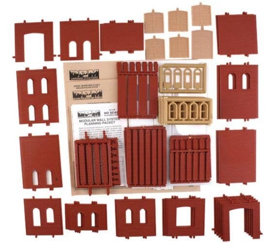 Modular Building System(TM) -- 4-in-1 2 Industrial Building Kit - 11-1/2 x 8-1/2′ 29.2 x 21.5cm 178 Piec, HO, Design Preservat