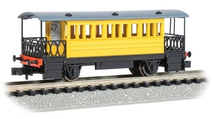 Thomas and Friends(TM) Passenger Car - Standard DC -- Hannah (yellow, black), N, Bachmann Industries 76088