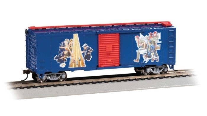 Pullman-Standard PS-1 40′ Steel Boxcar - Ready to Run - Silver Series(R) -- Boy Scouts of Am, HO, Bachmann Industries 16021
