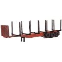Logging Trailer (Unpainted Metal Kit) -- 40′ with Working Tag Axle, HO, Custom Finishing 5008