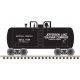 28′ Beer Can Shorty Tank Car - Ready to Run -- Jefferson Lake Sulphur GATX 2228 (black, white), N, Trainman 50006877