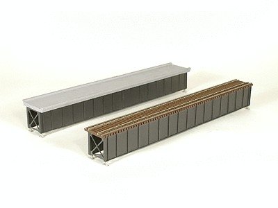 Deck-Girder Bridge w/Open Deck -- Kit - Scale Length: 85′ 25.9m, HO, Micro Engineering 75505