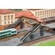 Covered Pedestrian Bridge -- Kit - 10-3/4 x 7-11/16 x 5-7/16′ 27.3 x 19.5 x 13.8cm, HO, Faller Gmbh 120109