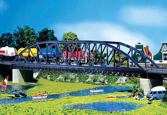 Arched Bridge -- 22-9/16′ 56.4cm Long, HO, Faller Gmbh 120482
