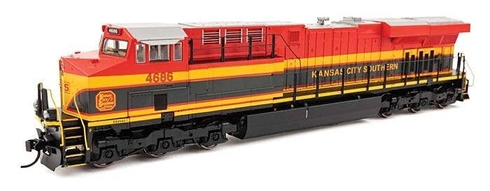GE ES44AC Evolution Series GEVO - ESU Sound & DCC -- Kansas City Southern 4686, HO, WalthersMainline 20219