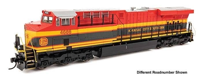 GE ES44AC Evolution Series GEVO - ESU Sound & DCC -- Kansas City Southern 4824, HO, WalthersMainline 20220