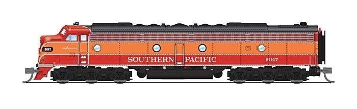 EMD E9A - Standard DC - Stealth Series -- Southern Pacific 6047 (Daylight, orange, red, b, N, Broadway Limited Imports 8852