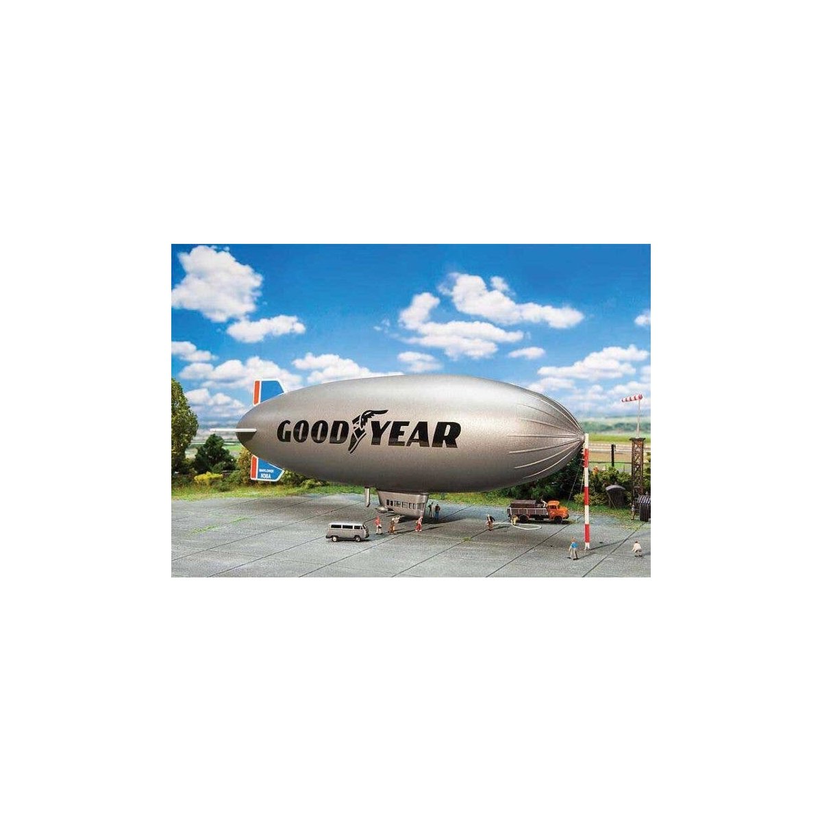 GZ-20a Blimp Airship - Kit -- Goodyear (silver, blue, black), N, Faller Gmbh 222410