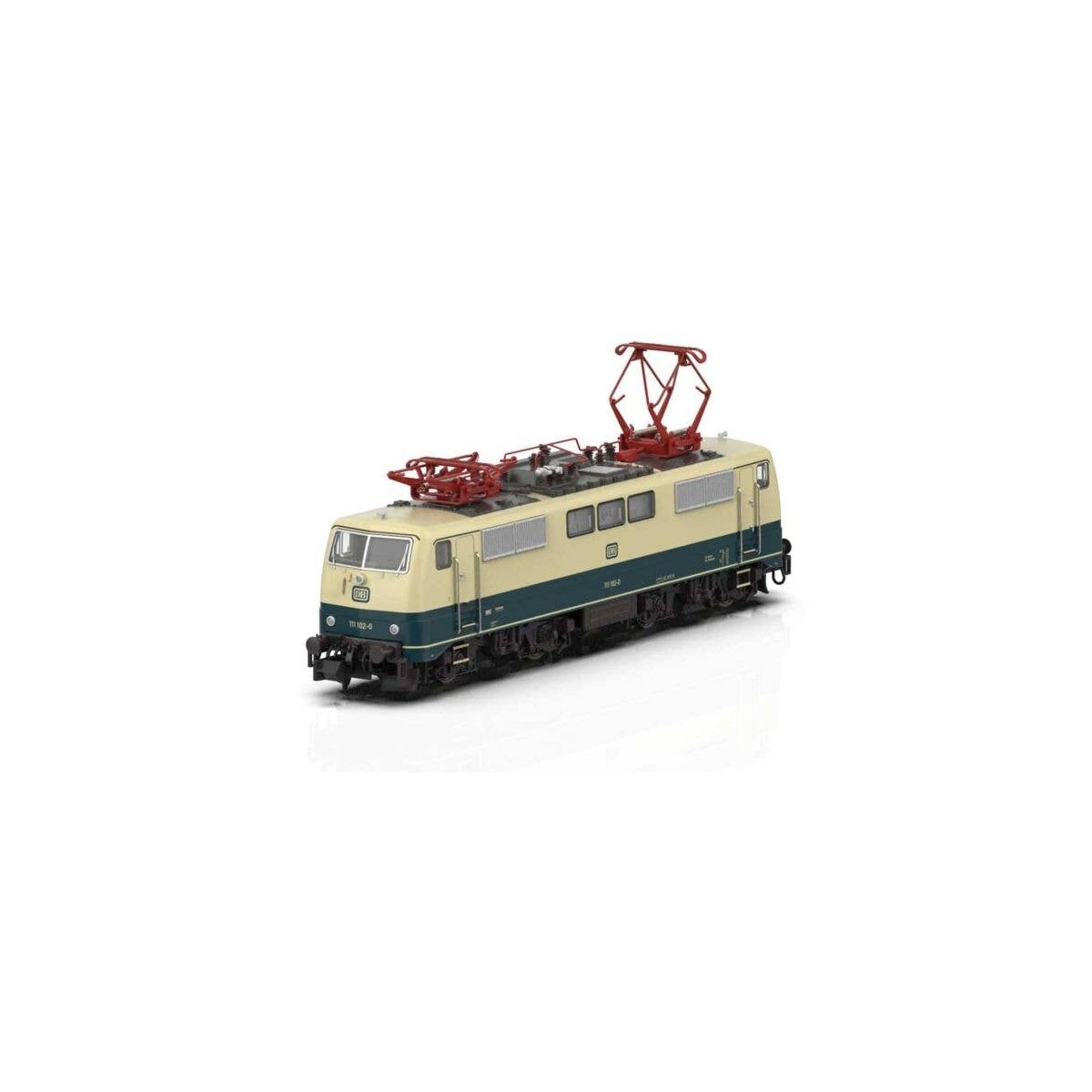 Class 111 Electric - Sound and DCC-SX - Minitrix -- German Federal Railroad DB 111 102-0 (Era IV 1974, ivory, N, Trix 16721