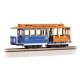 Cable Car with Grip Man - Standard DC -- 16 (blue, tan), HO, Bachmann Industries 60528