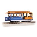 Cable Car with Grip Man - Standard DC -- 16 (blue, tan), HO, Bachmann Industries 60528