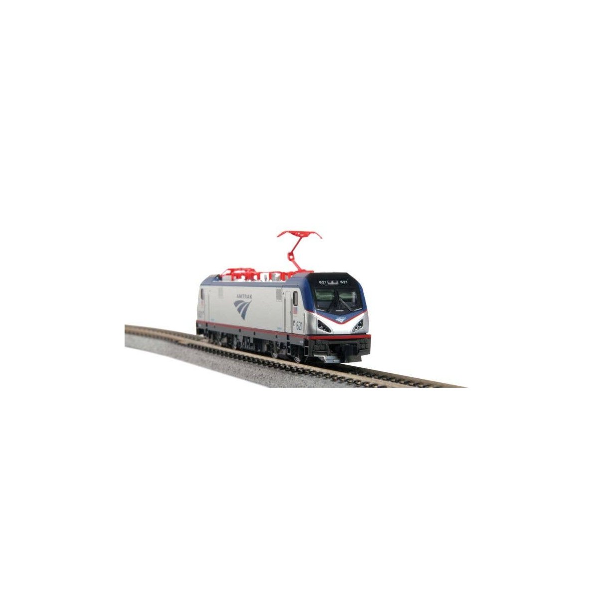 Siemens ACS-64 Electric - Standard DC -- Amtrak 648 (silver, blue, red Travelmark Logo), N, Kato USA Inc 1373003