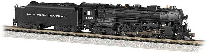 4-6-4 Hudson - Sound and DCC -- New York Central 5405 (black, graphite Gothic Lettering), N, Bachmann Industries 53651