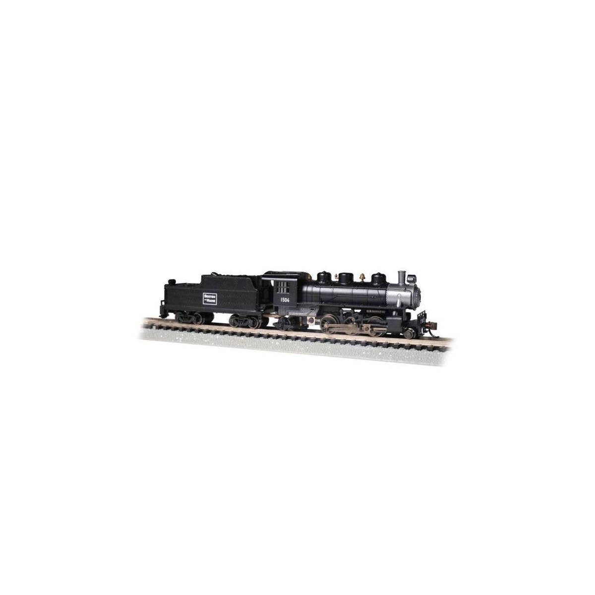 Baldwin 2-6-2 Prairie - Standard DC -- Boston & Maine 1504 (black, graphite), N, Bachmann Industries 51559
