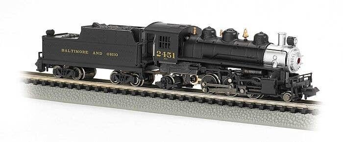 Baldwin 2-6-2 Prairie - Standard DC -- Baltimore & Ohio 2451 (black, silver), N, Bachmann Industries 51560