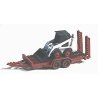 Construction Equipment (Unpainted Metal Kit) -- Bobcat Skid Steer Loader w/Utility Trailer, N, GHQ 53007