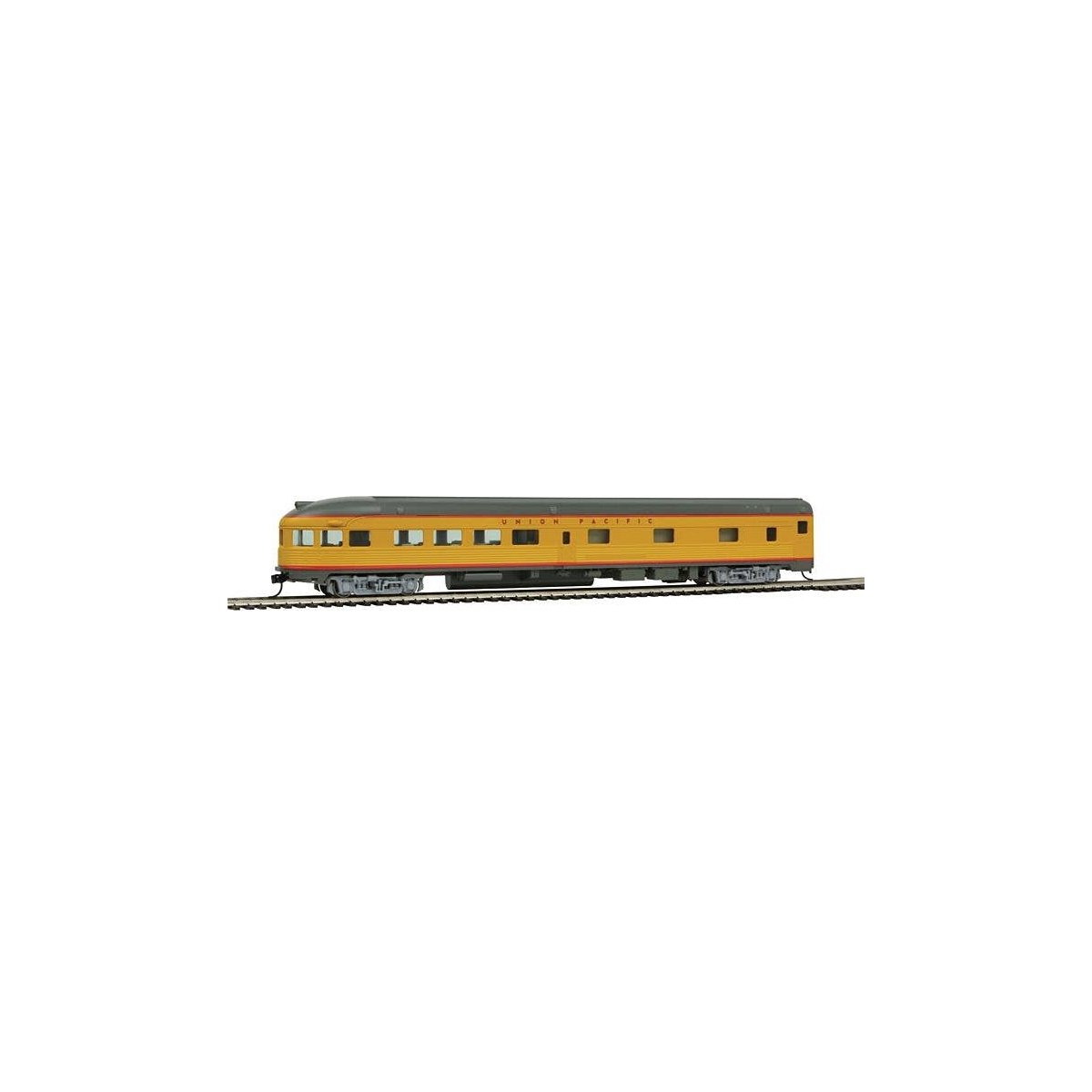 85′ Budd Observation - Ready To Run -- Union Pacific(R) (Armour Yellow, gray), HO, WalthersMainline 30358