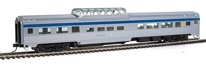 85′ Budd Dome Coach - Ready to Run -- Via Rail Canada (silver, blue, yellow), HO, WalthersMainline 30405
