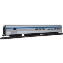 85′ Budd Baggage-Lounge - Ready to Run -- Via Rail Canada (silver, blue, yellow), HO, WalthersMainline 30059
