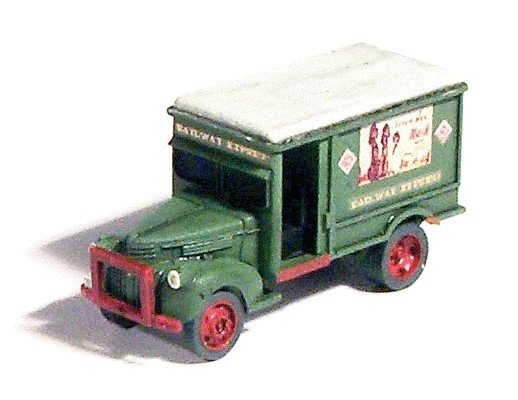 American Truck - (Unpainted Metal Kit) -- 1950s Railway Express Agency Van, N, GHQ 56016