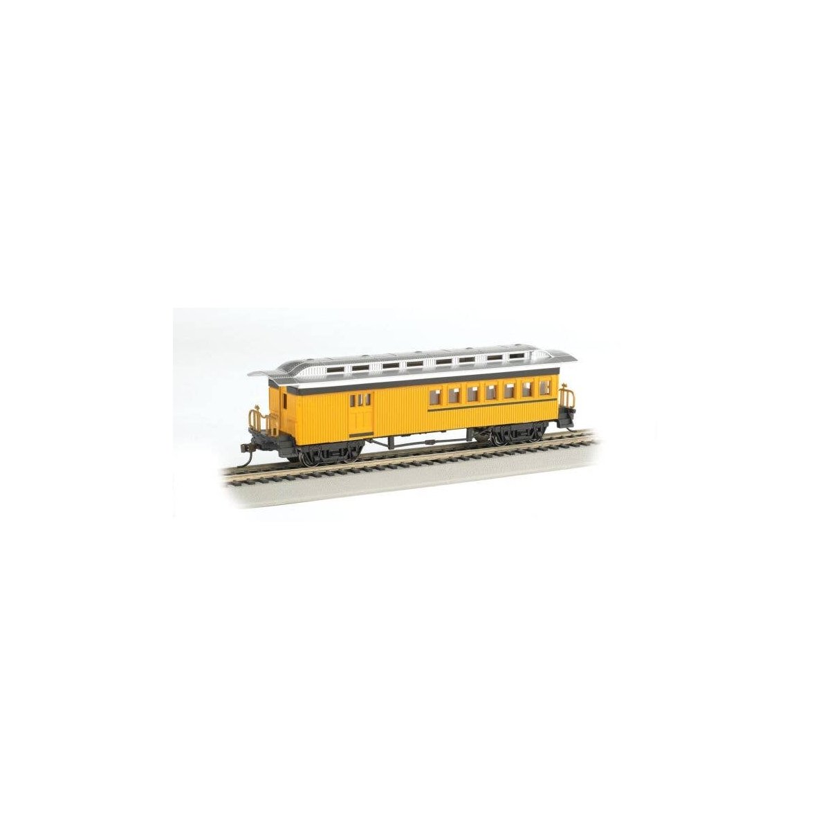 1860 - 1880 Wood Combine - Ready to Run - Silver Series(R) -- Painted, Unlettered (yellow), HO, Bachmann Industries 13503