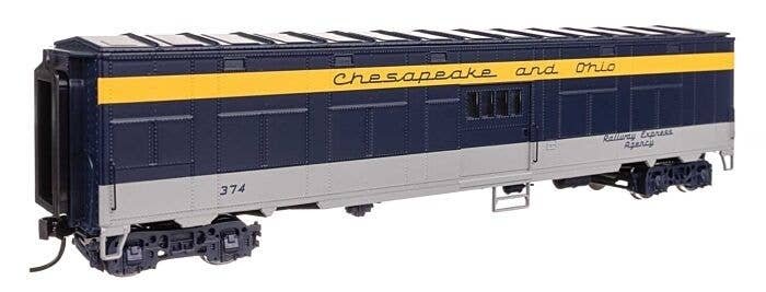 C&O-Style Express Boxcar Troop Sleeper Conversion - Ready to Run -- Chesapeake & Ohio (Tri-Color) , HO, WalthersProto 10843
