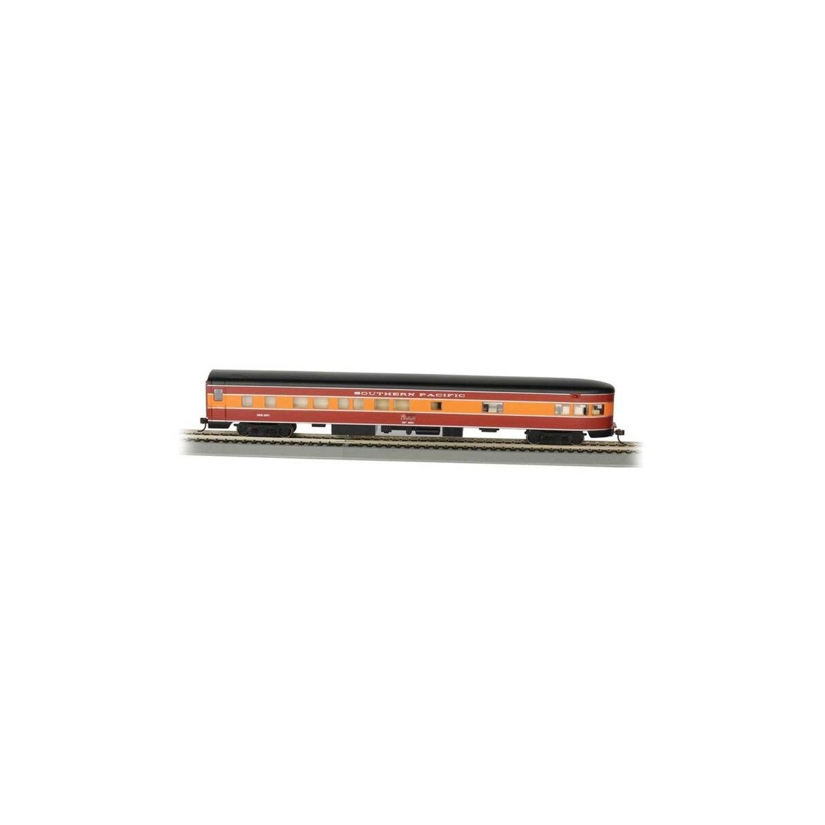 85′ Smooth-Side Observation with Interior Lights - Ready to Run -- Southern Pacific 2954 (Da, HO, Bachmann Industries 14312