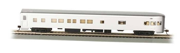 85′ Smooth-Side Observation w/Lights - Ready to Run -- Painted, Unlettered (aluminum), HO, Bachmann Industries 14308
