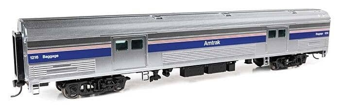 73′ Budd Baggage Car - Ready to Run -- Amtrak Phase IV (white lettering) 1216, HO, WalthersProto 13082