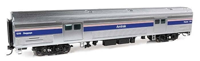 73′ Budd Baggage Car - Ready to Run -- Amtrak Phase IV (white lettering) 1219, HO, WalthersProto 13083