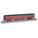 85′ Smooth-Side Coach with Interior Lighting - Ready to Run -- Norfolk & Western 1728 (maroon, N, Bachmann Industries 14257