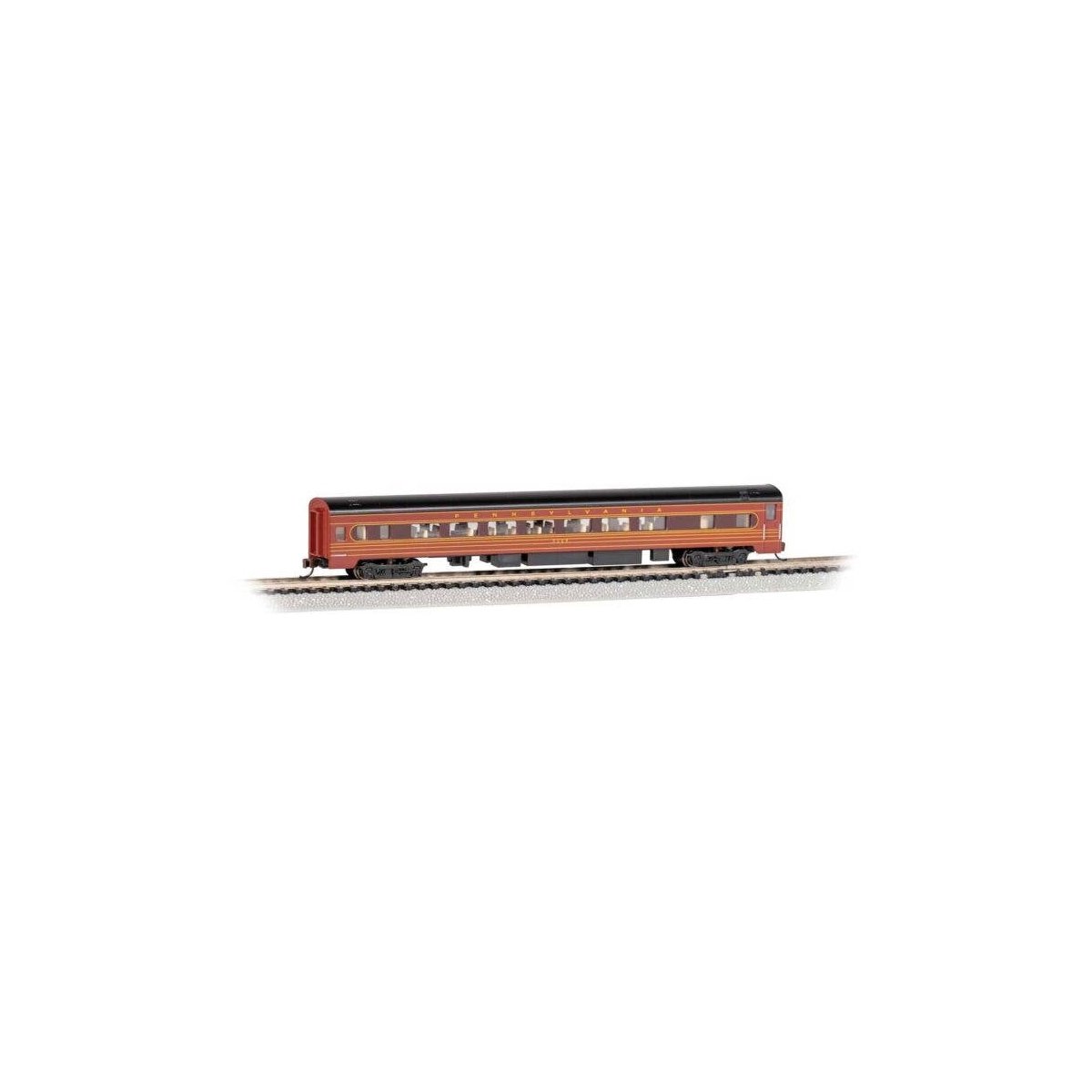 85′ Smooth-Side Coach with Interior Lighting - Ready to Run -- Pennsylvania Railroad 4269 (Fl, N, Bachmann Industries 14259