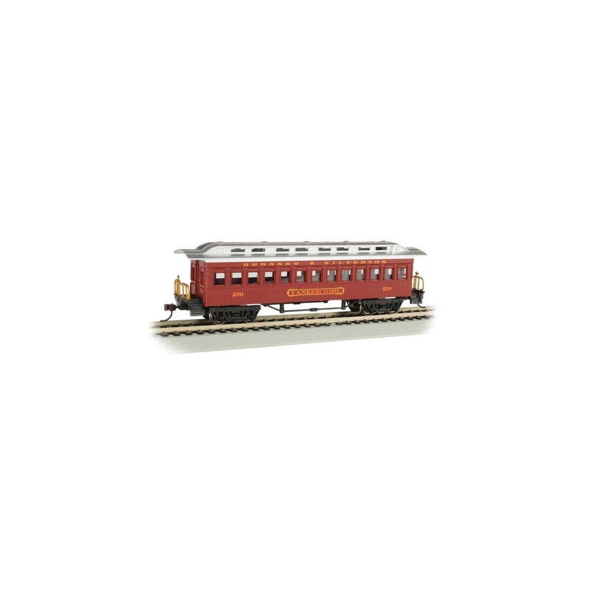 1860 - 1880 Wood Coach - Ready to Run - Silver Series(R) -- Durango & Silverton 270 ′Yankee , HO, Bachmann Industries 13409