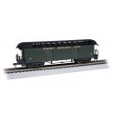 Old Time Wood Baggage with Round-End Clerestory Roof - Ready to Run -- East Broad Top (green, HO, Bachmann Industries 15308