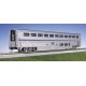 Viewliner Baggage & 5 Superliner Car Bookcase Set -- Amtrak (Phase VI silver, blue, red), N, Kato USA Inc 101789