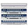 Pacific Surfliner Add-On Set - Standard DC -- Amtrak (2 Surfliner, 2 Superliner Coaches 3: blue, s, N, Kato USA Inc 1069002