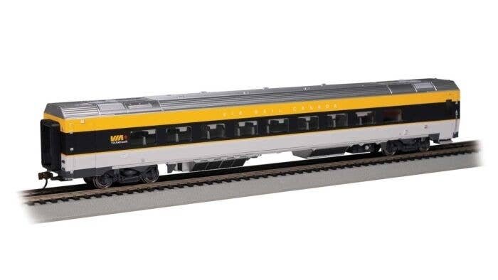 Siemens Venture Coach - VIA Version - Ready to Run -- VIA Rail Canada 2800 (gray, black, yel, HO, Bachmann Industries 74505