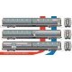 Viewliner II Set - 2 Sleepers, Diner, Baggage-Dorm - Ready to Run -- Amtrak (Phase III silver, red, N, Kato USA Inc 1068004