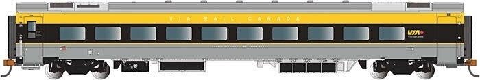 Siemens Venture Coach - VIA Version - Ready to Run -- VIA Rail Canada 2701 (gray, black, yell, N, Bachmann Industries 74559