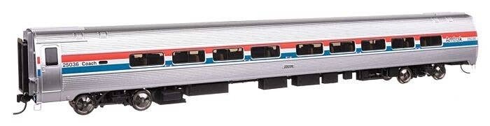 85′ Amfleet II 59-Seat Coach - Lighted - Ready to Run -- Amtrak(R) Phase III 25069, HO, WalthersProto 12230