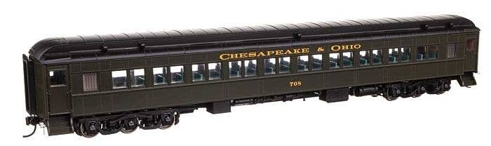 85′ Pullman-Built Heavyweight Paired-Window Coach - Ready to Run -- Chesapeake & Ohio (Green) 708, HO, WalthersProto 17605