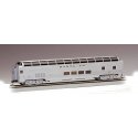 Budd 85′ Full-Length Dome with Lights - Ready-to-Run - Silver Series(R) -- Santa Fe (silver), HO, Bachmann Industries 13002