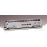Budd 85′ Full-Length Dome with Lights - Ready-to-Run - Silver Series(R) -- Santa Fe (silver), HO, Bachmann Industries 13002