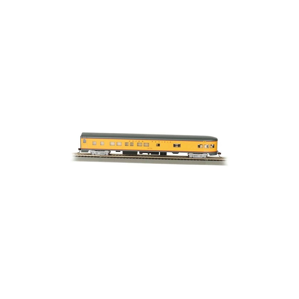 85′ Smooth-Side Observation w/Lights - Ready to Run -- Union Pacific, HO, Bachmann Industries 14304