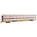 89′ Flatcar w/Tri-Level Shielded Auto Rack - Ready to Run -- Erie Lackawanna 850307, TTKX Flatca, HO, WalthersMainline 8315