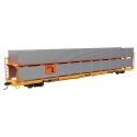 89′ Flatcar w/Bi-Level Shielded Auto Rack - Ready to Run -- Illinois Central Gulf Rack / Trailer, HO, WalthersMainline 8113