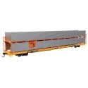 89′ Flatcar w/Bi-Level Shielded Auto Rack - Ready to Run -- Illinois Central Gulf Rack / Trailer, HO, WalthersMainline 8114