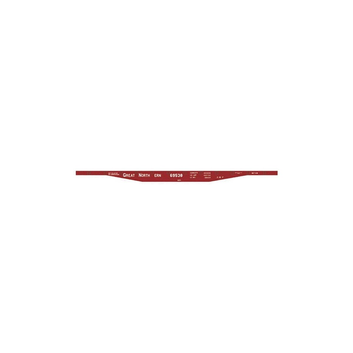 Railroad Decal Set -- Great Northern 43′ 69500 Series Flatcar, HO, Tichy Train Group 10007